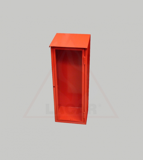 Gabinete con alero y puerta para vidrio matafuego 10kg - Lacar