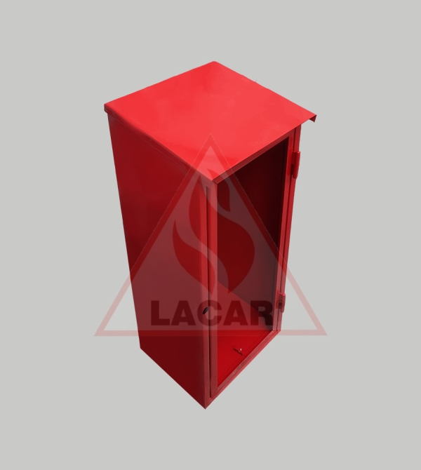 Gabinete con alero y puerta para vidrio matafuego 5kg - Lacar